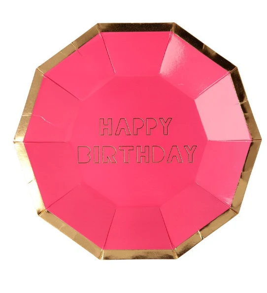 Meri Meri Pappteller, Happy Birthday