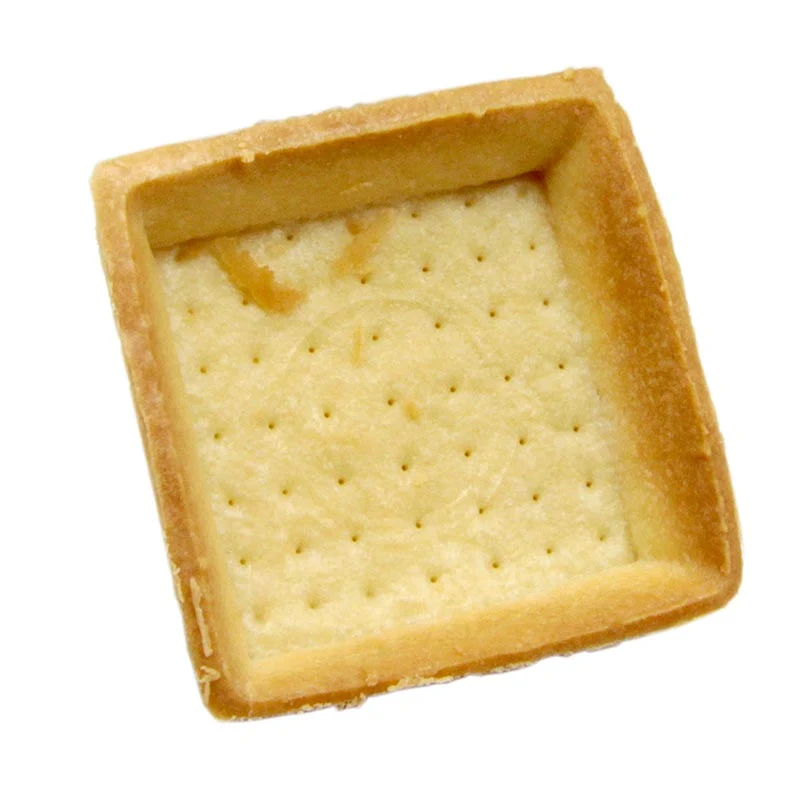 HUG - Dessert-Tartelettes, quadratisch, 7x7cm, H 1,8cm, hell, Mürbeteig, 3,46 kg, 120 St