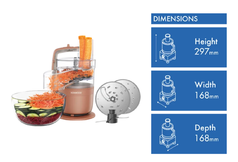 Kenwood Multi Pro Go Food Processor Red Clay