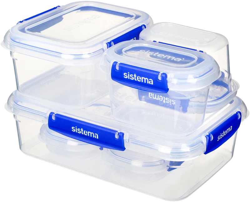 Sistema 6 Pack Klip It Plus Starter Pack Dark Blue Food Storage Containers