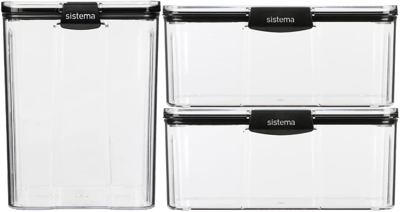 Sistema 3 Pack Ultra Large Food Storage Containers