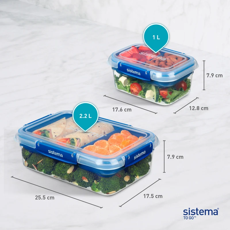 Sistema 4 Pack Stax TO GO Food Storage Containers