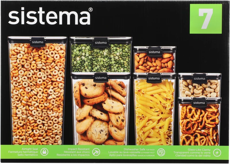 Sistema 7 Pack Ultra Pantry Food Storage Containers