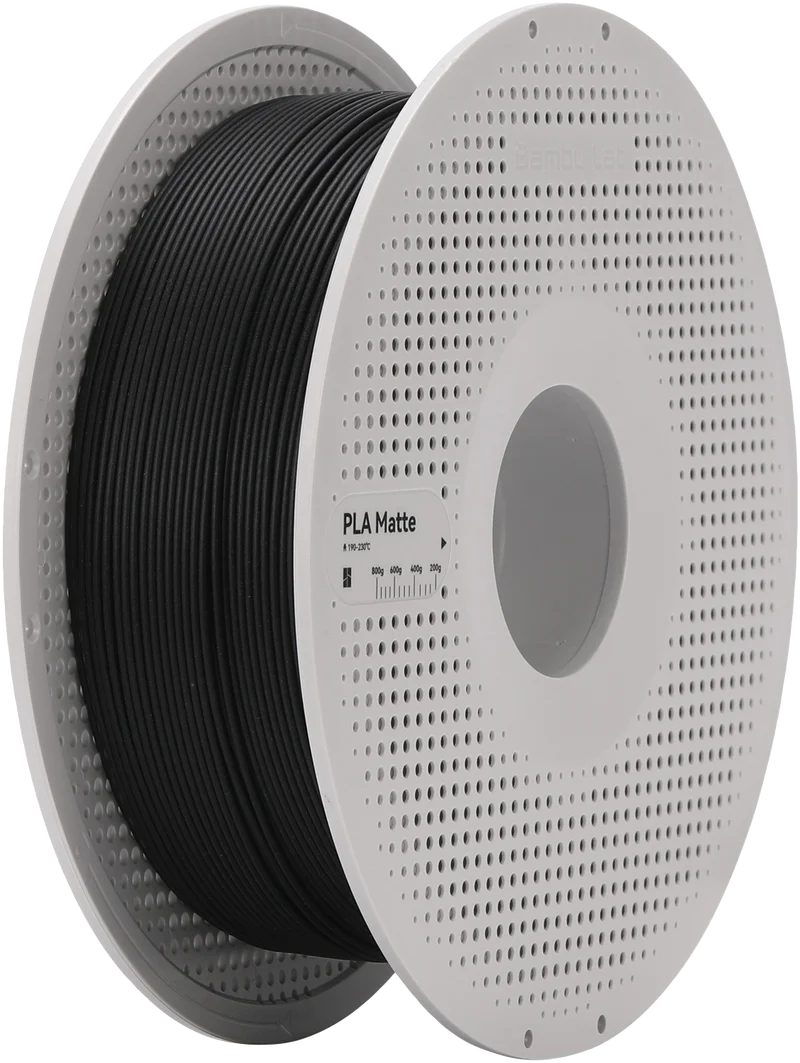 Bambu Lab Filament PLA Matte for 3D Printer with Spool - Charcoal 1KG