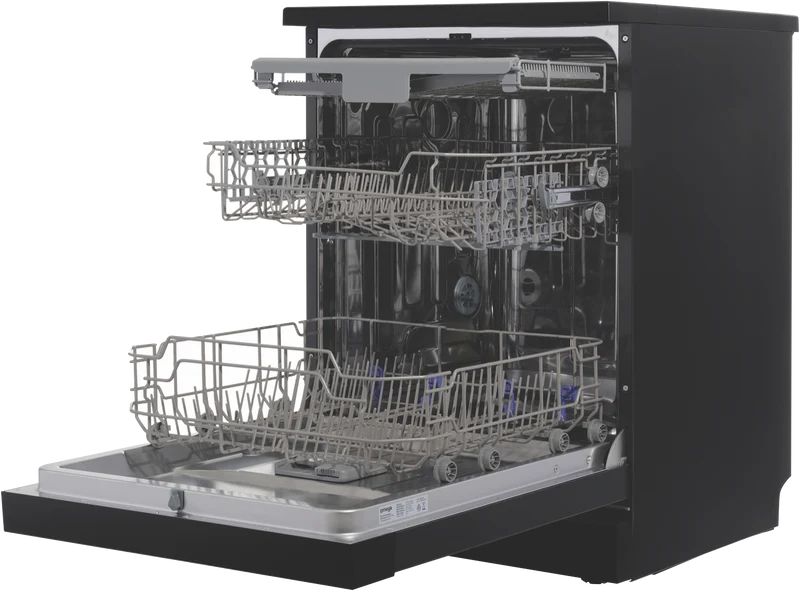 Omega 60cm Freestanding Dishwasher Black Steel