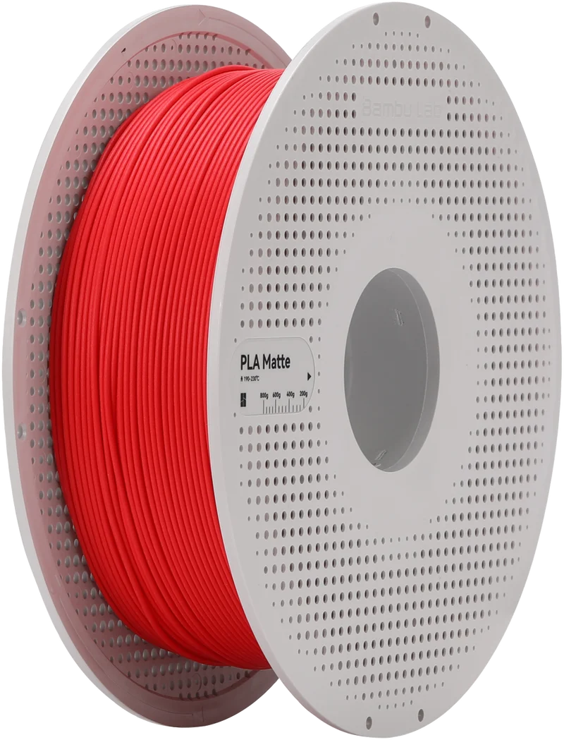 Bambu Lab Filament PLA Matte for 3D Printer with Spool - Scarlet Red 1KG