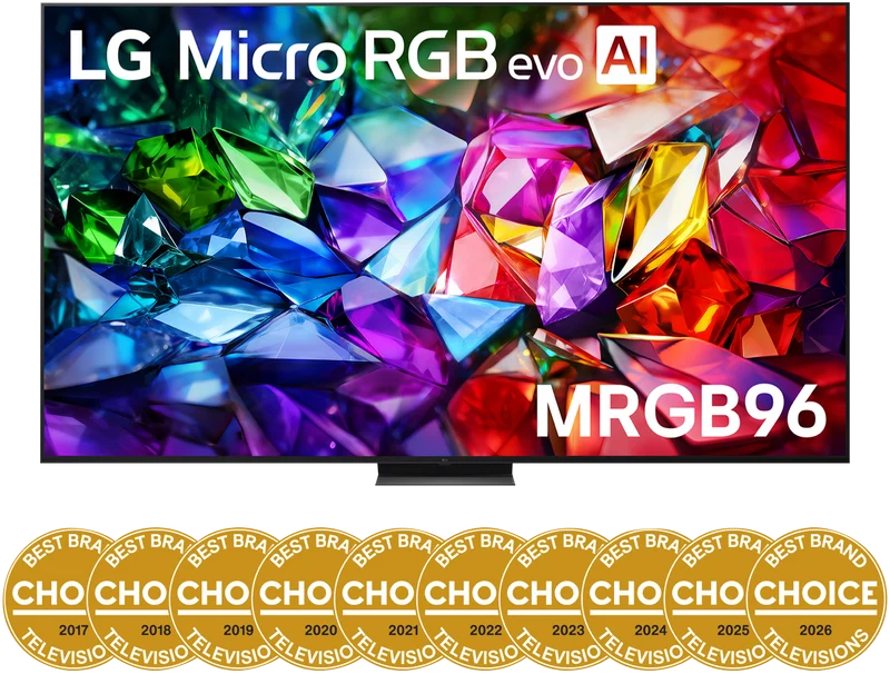 LG 100" MRGB96B MICRO RGB EVO AI 4K Smart TV 2026