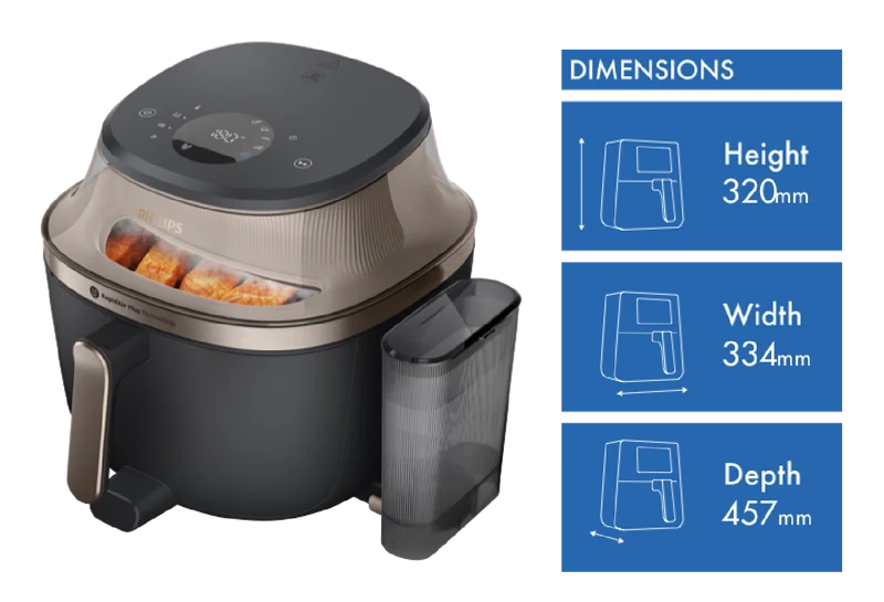 Philips 5000 Series 7.2 Litre XXL Steam Airfryer Black