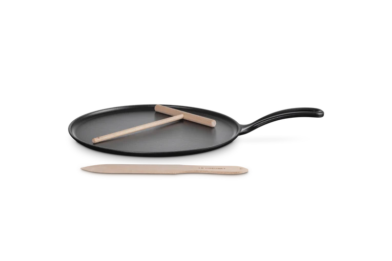 Le Creuset Crepespfanne, 27cm Schwarz Matt