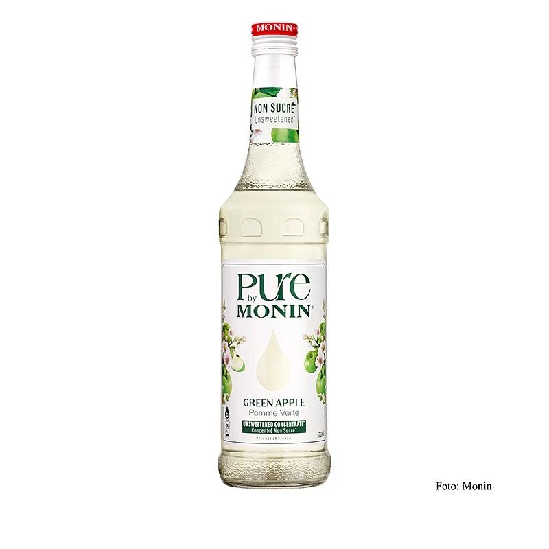 Monin PURE - Green Apple (Grüner Apfel), ungesüßt, 1:25, 700 ml