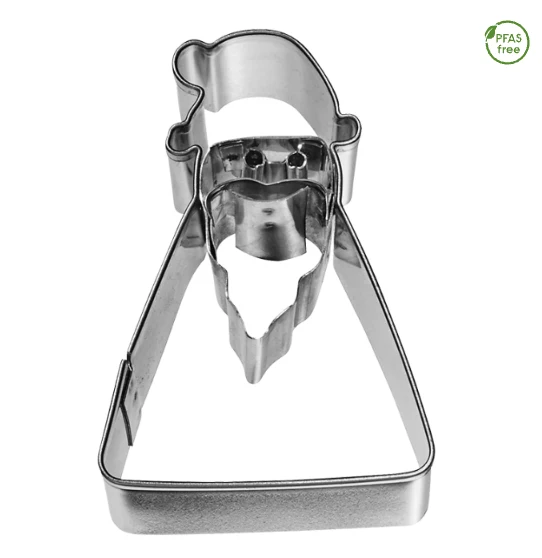 Ausstechform 'Weihnachtsmann geometrisch', 6,5 cm, Edelstahl n