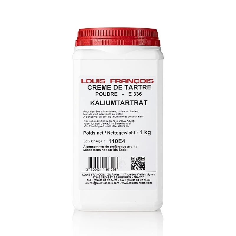 Weinstein-Pulver - Creme Detartre, Kaliumtartrat, E 336, 1 kg