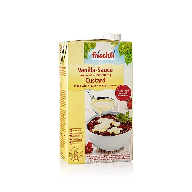 Frischli - Vanilla-Sauce, mit Vanillegeschmack, warm & kalt verwendbar, 1 l