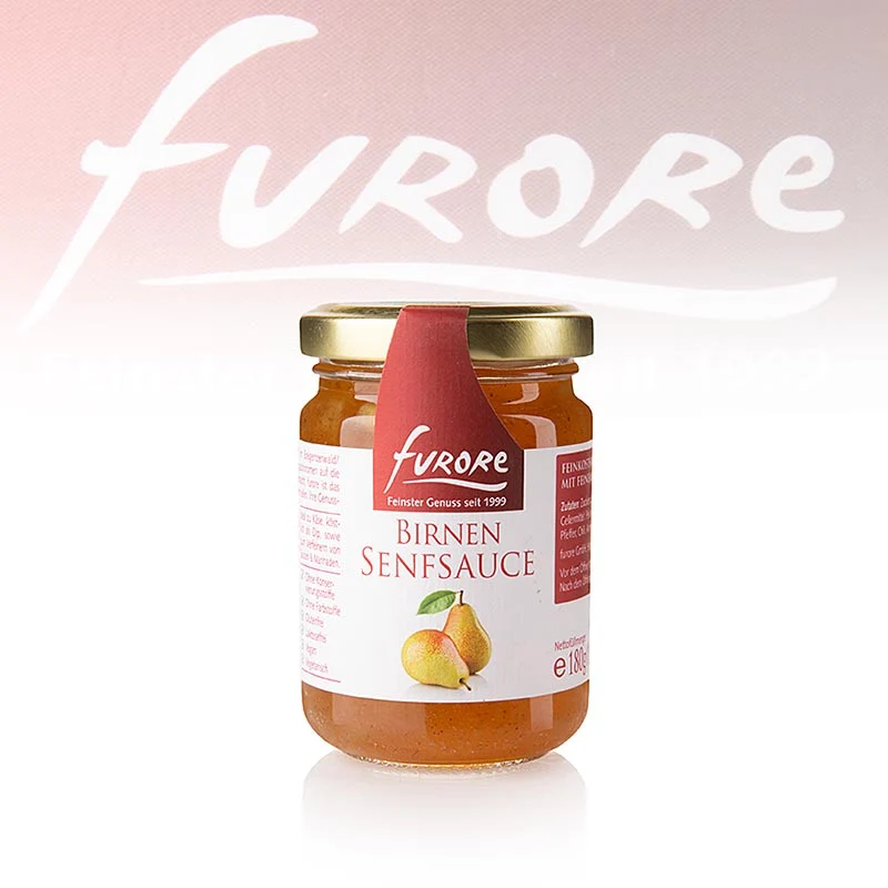Furore - Birnen-Senf-Sauce, mit Stücken, 130 ml