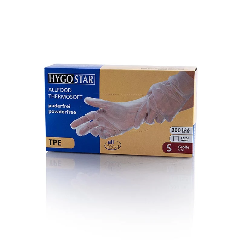 Hygostar - Einweghandschuhe TPE "Allfood Thermosoft", transp., S, 200 St