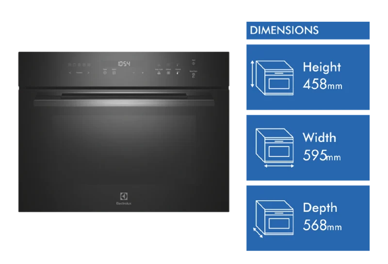 Electrolux 44L Built-in Microwave Oven Combo, Black - 500 Series