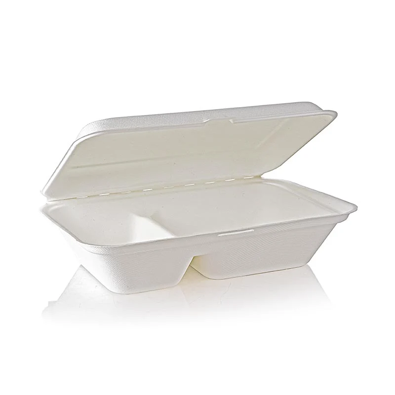 Take Away Naturesse Food Box, Klappdeckel, 2 Fach, 249x162x63mm, 50 St