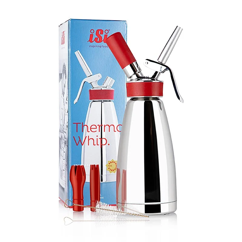 Espuma - Thermo Sprayer Plus Whip, komplett, Edelstahl poliert, 500 ml, rot, 1 St