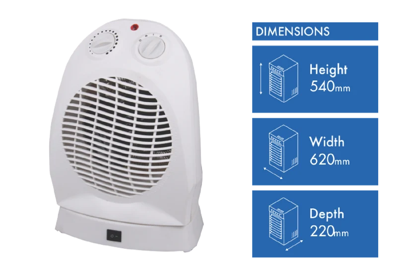Nordic Upright Oscillating Fan Heater