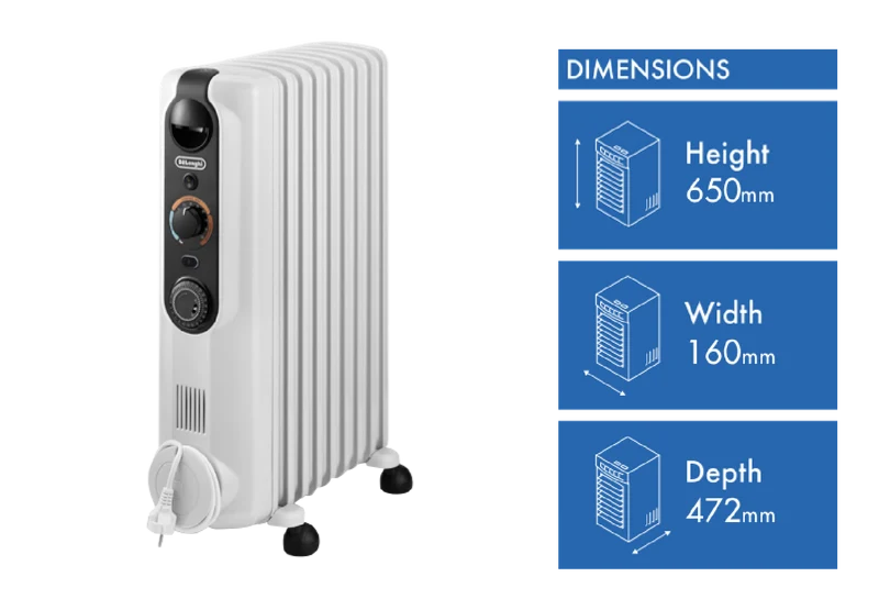 DeLonghi 2000W RadiaS Easytronic Oil Column Heater