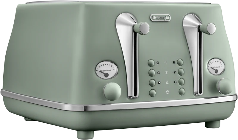 DeLonghi Icona Capitals 4 Slice Toaster Copenhagen Green