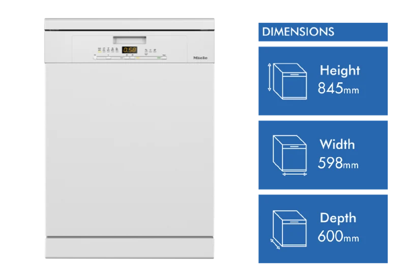 Miele 60cm Freestanding Dishwasher with QuickPowerWash Brilliant White