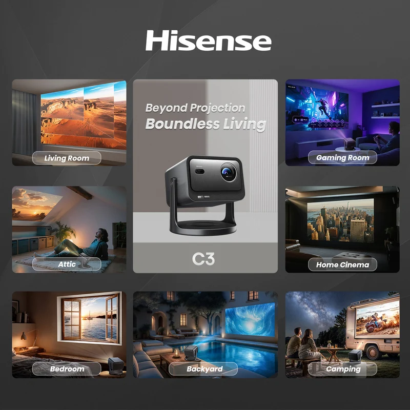 Hisense 65 - 300in C3 4K Triple Laser Projector