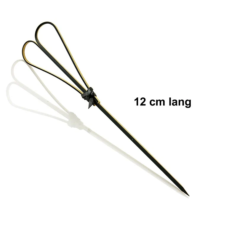 Bambus-Spieße, mit Herz, schwarz, 12cm, 100 St