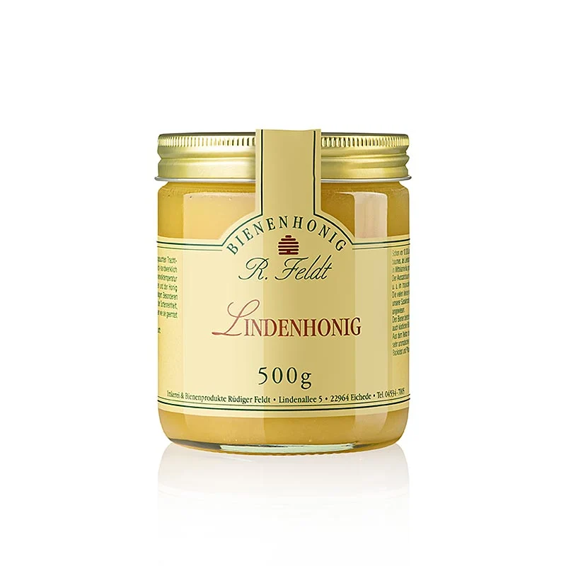 Imkerei Feldt - Linden-Honig, hell, cremig, kräftig-frisch, sommerlich, 500 g