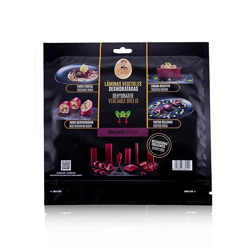 Vegetarisches Esspapier "Rote Bete", La Cocina de Senén, 110 g, 10 Blatt