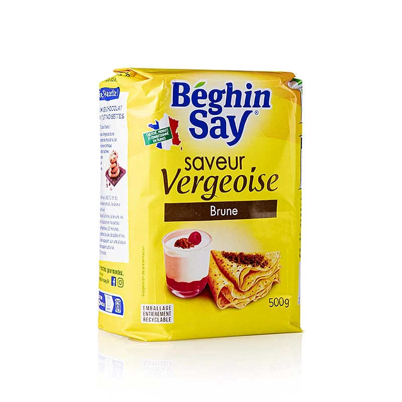 Vergeoise Zucker, braun, mit Karamel aromatisiert, 500 g
