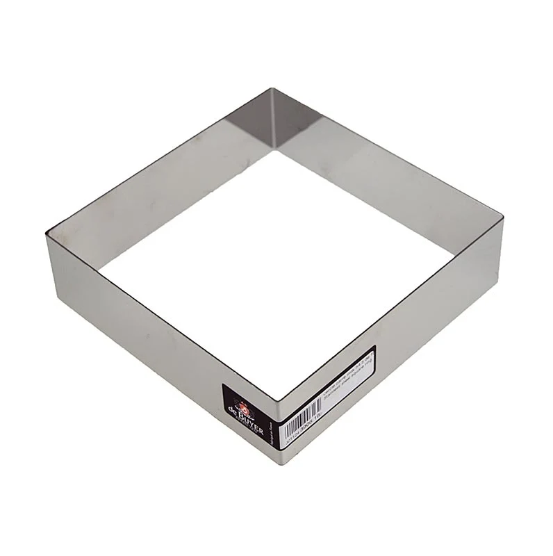 deBUYER Rahmen, quadratisch, Edelstahl, 16 x 16cm, 4,5cm hoch, 1 St