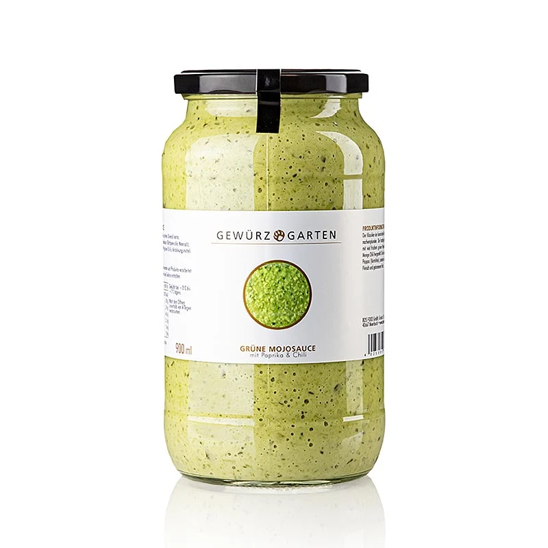 Gewürzgarten Grüne Mojosauce, mit Paprika, Chili und Blattpetersilie, 900 ml
