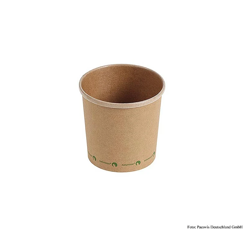 Einweg Naturesse Suppen Becher Kraft, 360ml, Zellulose + PLA, 500 St