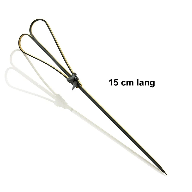 Bambus-Spieße, mit Herz, schwarz, 15cm, 100 St