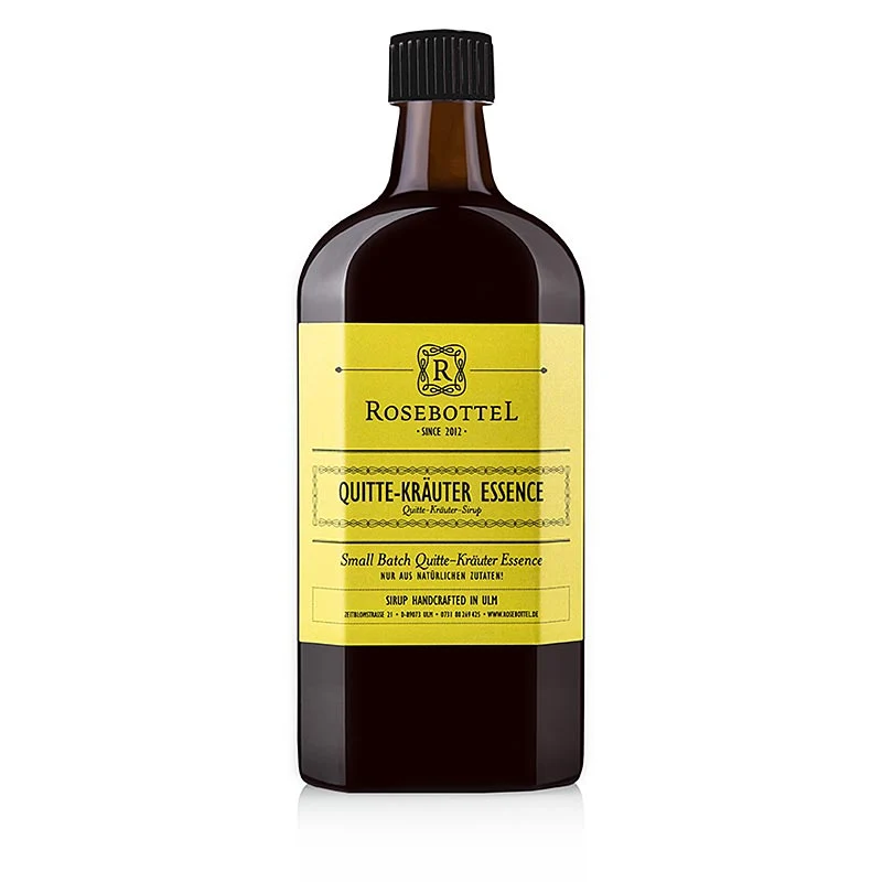 Rosebottel Quitte Kräuter Essence (Essenz) Sirup, 500 ml