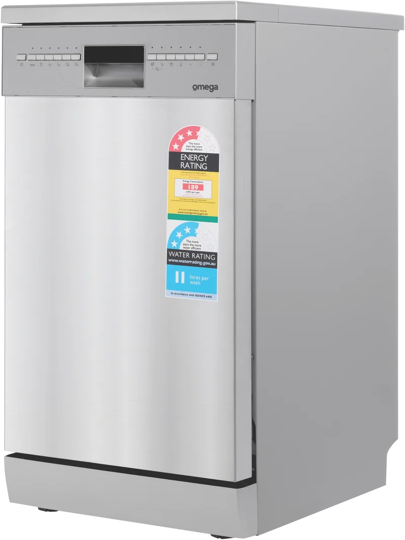 Omega 45cm Freestanding Dishwasher Stainless Steel