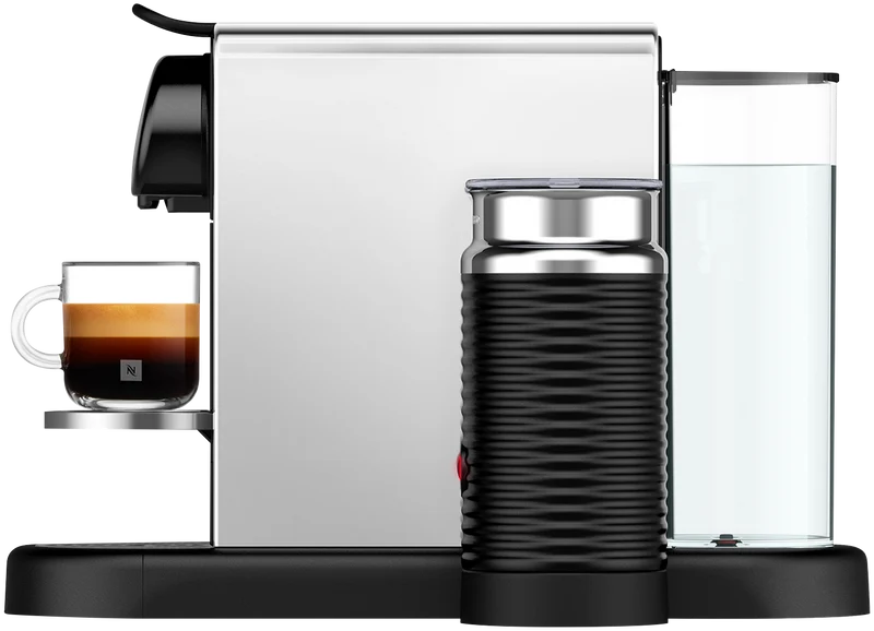 Nespresso CitiZ and Milk Capsule Coffee Machine Platinum Polished Stainless Steel