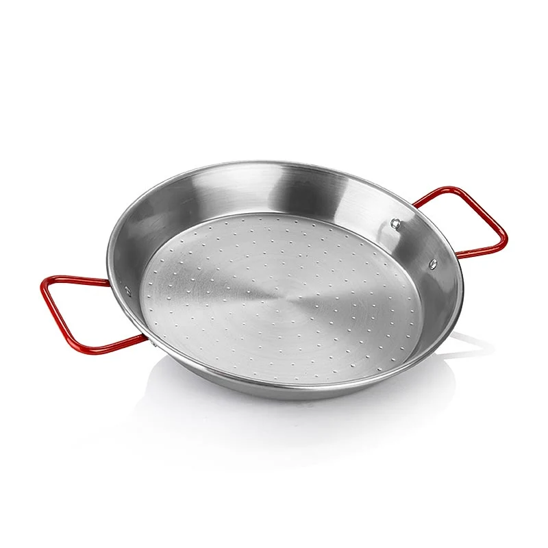 deBUYER Viva Espana Paella Pfanne, rote Griffe, 32cm (5026.32N), 1 St