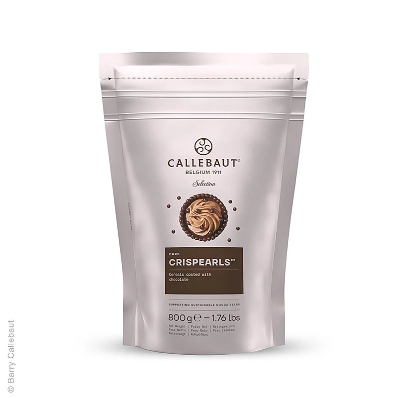 Crispearls Dark, knusprige dunkle Schoko Perlen, Callebaut, 800 g