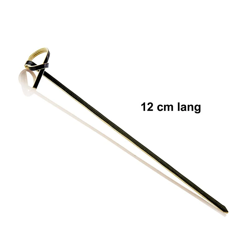 Bambus-Spieße, mit Knotenende, schwarz, 12cm, 250 St