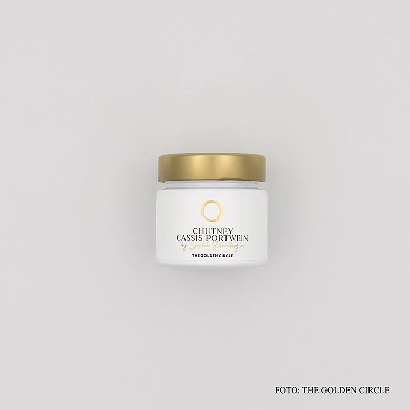 THE GOLDEN CIRCLE - Cassis-Portwein-Chutney, by Sascha Stemberg, 75 g