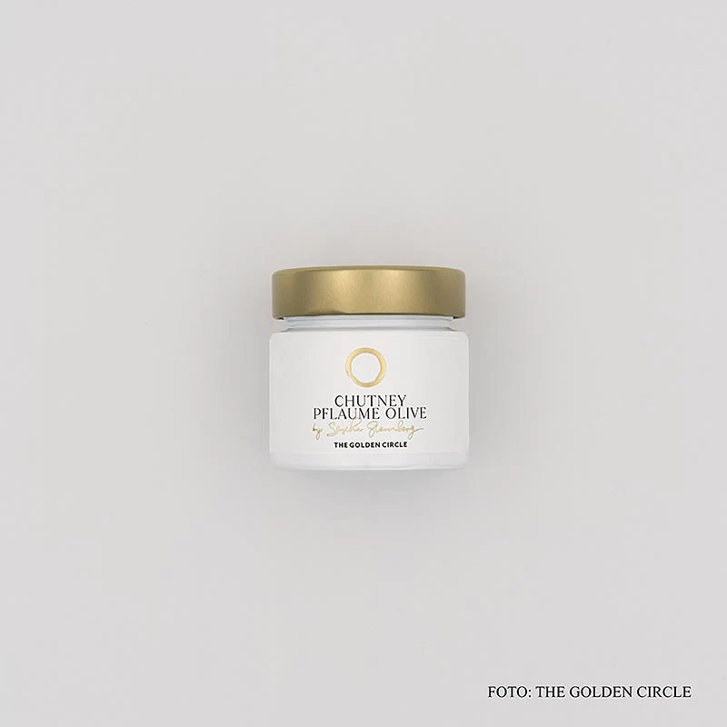 THE GOLDEN CIRCLE - Pflaume-Olive-Chutney, by Sascha Stemberg, 75 g