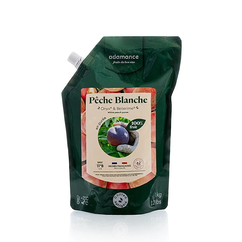Adamance Püree Pfirsich, ungezuckert, pasteurisiert, 1 kg