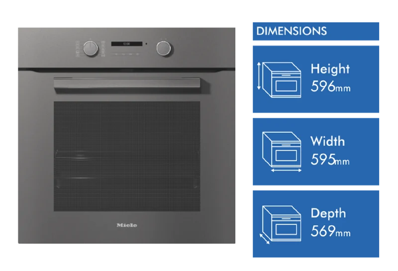 Miele 60cm Pyrolytic Oven with AirFry Function and Automatic Programmes Graphite Grey