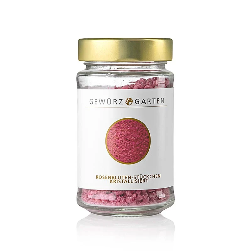 Gewürzgarten Rosenblüten-Stückchen, kristallisiert, 140 g