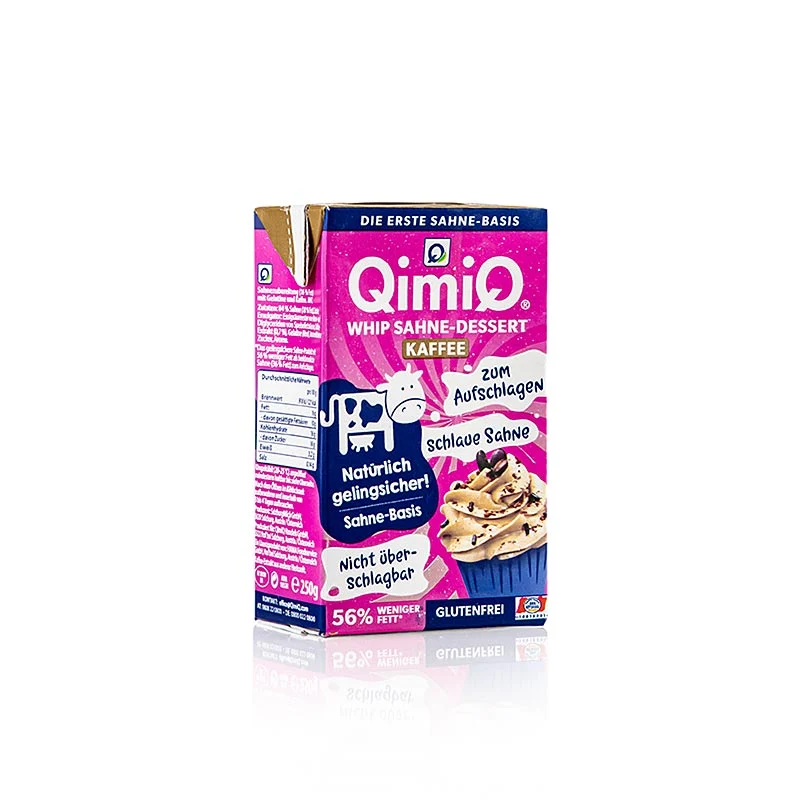 QimiQ Whip Kaffee Sahne Dessert, kalt aufschlagbar, 250 g