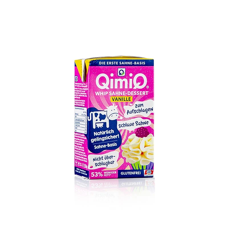 QimiQ Whip Vanille, kalt aufschlagbares Sahne Dessert, 17% Fett, 250 g