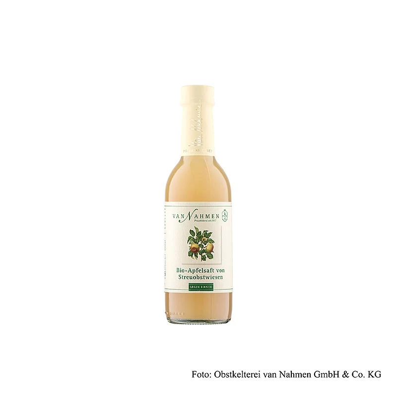 van Nahmen - Streuobstwiesen-Apfelsaft, Späte Ernte, 100% Direktsaft, BIO, 250 ml