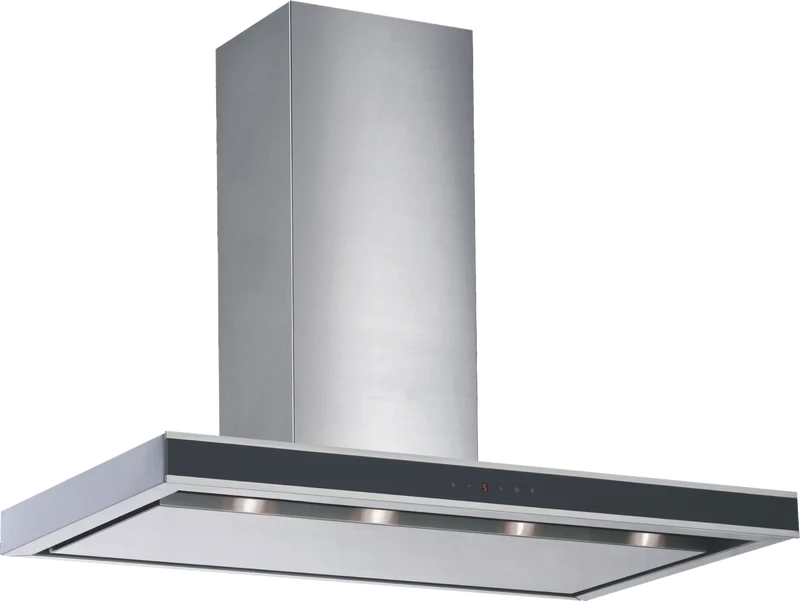 Schweigen 90cm Silent Canopy Rangehood, Stainless Steel and Black Glass ** 2 BOXES **